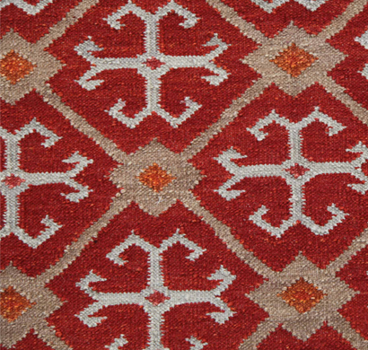 asterlane woolen dhurrie carpet pdwl-73 mars red size 5 x 8